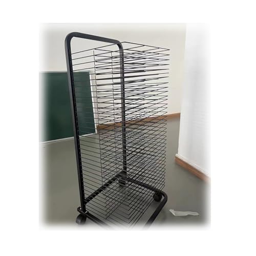 Mobiles Trocken- und Lagerregal for Metallkunst mit 15/20 Lagen,Zeichenpapier-Trockenständer | Platzsparend ，für Schulen, Vorschulen und Kunstvereine(Single-sided 15-layer) von Generic