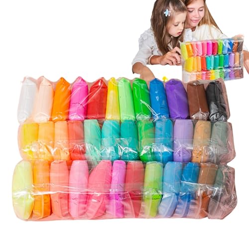 Modelliermasse Set - Kinder aus Ton super hell bunt und handgemachte Räume Schlammplastik Clay | Lufttrockener Handwerker-Ton mit Skulpturwerkzeugen, Puppenton von Generic