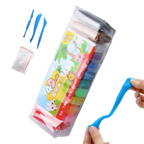 Modelliermasse-Set für Kinder, weiches Modelliermasse-Set, Kinder-Kunsthandwerk, Ton für die Herstellung von Figuren, Dekorationen und pädagogischen Modellen von Generic