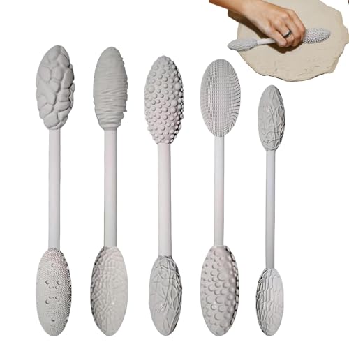 Modellierwerkzeug für Tonwerkzeuge, Ton-Textur-Roller, 5-teiliges Skulptur-Set, Modelliermasse, Modellierstab für Profis Modellierwerkzeug für Tonwerkzeuge, Ton-Textur-Roller, 5-teiliges Skulptur-Set, Modelliermasse, Modellierstab für Profis von Generic