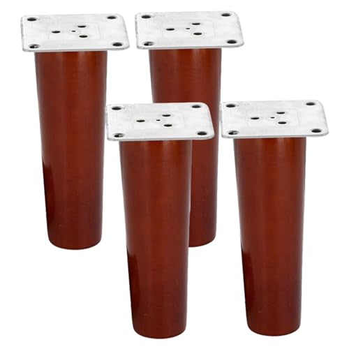Möbelbeine Massivholz Möbelfüße Stühle Beine Ersatz Sofabeine Runde Konisch Möbelbeine für Bett, Schrank, Stuhl, Tisch 4er Set(8cm) von Generic