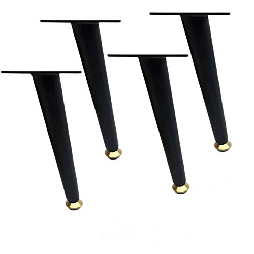 Möbelbeine aus Metall, höhenverstellbare Tischbeine, Stützbeine aus Eisen, Tischbeine für Fernsehtische, Ersatzbeine, schräge Kegelbeine für Badezimmerschränke, 4 Stück, schwarz, 10,5 cm Möbelbeine aus Metall, höhenverstellbare Tischbeine, Stützbeine aus Eisen, Tischbeine für Fernsehtische, Ersatzbeine, schräge Kegelbeine für Badezimmerschränke, 4 Stück, schwarz, 10,5 cm von Generic