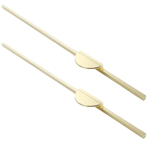 Möbelgriff Aluminiumlegierung Kleiderschrank Küchenschrankgriffe Schrankgriff Fingerkantenzug Schubladengriffe Gebürstetes Gold 2 Stück von Generic