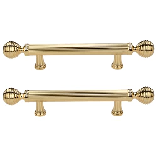 Möbelgriffe aus Zinklegierung, Schrankgriffe, Möbelknöpfe, Schrankgriffe, Küchentürgriffe, Fingerkantenzug, Gold, 2 Stück von Generic