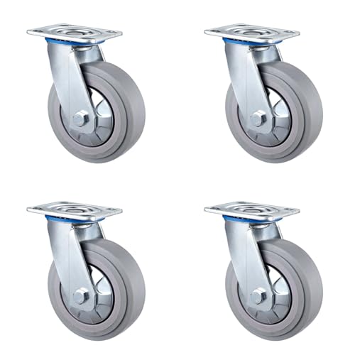 Möbelrollen Bürorollen Cwheel, 4-Zoll-Räder, Industrierollen mit Bremse, Schwenkbare Schwerlastrollen mit Feststellfunktion, Rollen für Möbelbeine, Verdickte Bodenplatte, Tragfähig Möbelrollen Bürorollen Cwheel, 4-Zoll-Räder, Industrierollen mit Bremse, Schwenkbare Schwerlastrollen mit Feststellfunktion, Rollen für Möbelbeine, Verdickte Bodenplatte, Tragfähig von Generic