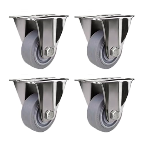 Möbelrollen Lenkrollen Trolley-Rollen 4er-Set ， Industrielle Rollen Mit Bremse ， Rollen Für Möbelbeine ， Weit Verbreitete Trolleys ， Möbelwerkbänke ， Drücken Und Ziehen Ist Bequemer von Generic