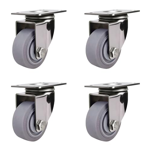 Möbelrollen Lenkrollen Trolley-Rollen 4er-Set ， Industrielle Rollen Mit Bremse ， Rollen Für Möbelbeine ， Weit Verbreitete Trolleys ， Möbelwerkbänke ， Drücken Und Ziehen Ist Bequemer von Generic