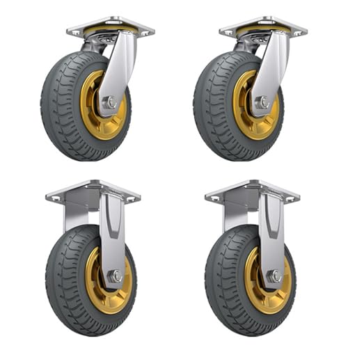 Möbelrollen Schwerlast Lenkrollen, Lenkrollen, Trolley, 4-Zoll-Räder, Cwheel, 4er-Set, Hochleistungsräder, Industriell Mit Bremse, Für Möbelbeine, Doppellager-Gummirad Möbelrollen Schwerlast Lenkrollen, Lenkrollen, Trolley, 4-Zoll-Räder, Cwheel, 4er-Set, Hochleistungsräder, Industriell Mit Bremse, Für Möbelbeine, Doppellager-Gummirad von Generic