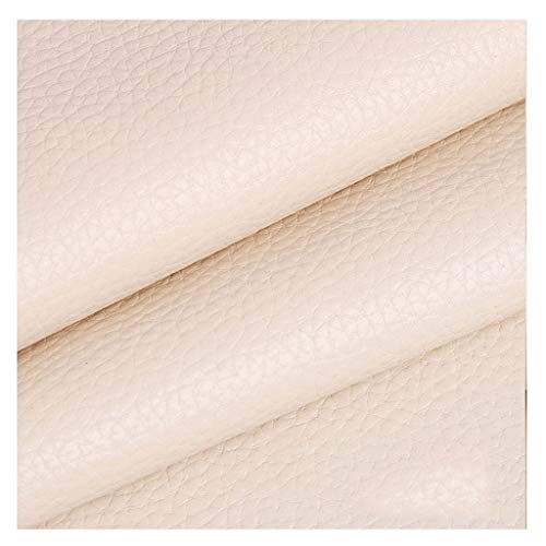 Möbelstoff Premium Bezugsstoff Zum PU Kunstleder 140 X100 cm ， Kunstleder Stoff Polster Handwerk DIY Nähen Sofa Handtasche Auto Futter Autositz(Creamy-white,1.4X4m) von Generic