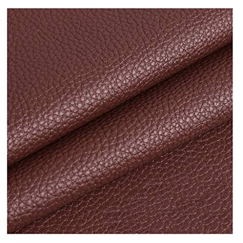 Möbelstoff Premium Bezugsstoff Zum PU Kunstleder 140 X100 cm ， Kunstleder Stoff Polster Handwerk DIY Nähen Sofa Handtasche Auto Futter Autositz(Dark brown,1.4X4m) von Generic