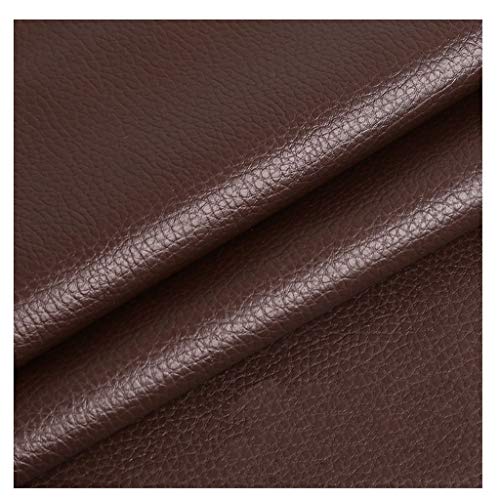 Möbelstoff Premium Bezugsstoff Zum PU Kunstleder 140 X100 cm ， Kunstleder Stoff Polster Handwerk DIY Nähen Sofa Handtasche Auto Futter Autositz(Dark coffee,1.4X6m) von Generic