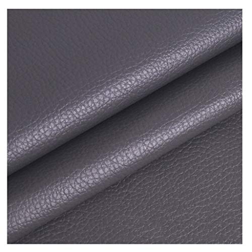 Möbelstoff Premium Bezugsstoff Zum PU Kunstleder 140 X100 cm ， Kunstleder Stoff Polster Handwerk DIY Nähen Sofa Handtasche Auto Futter Autositz(Dark grey,1.4X3m) von Generic