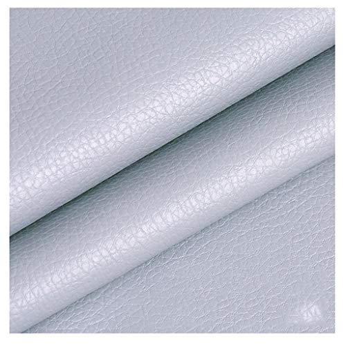 Möbelstoff Premium Bezugsstoff Zum PU Kunstleder 140 X100 cm ， Kunstleder Stoff Polster Handwerk DIY Nähen Sofa Handtasche Auto Futter Autositz(Light grey,1.4X6m) von Generic