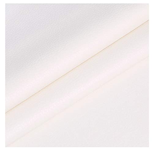 Möbelstoff Premium Bezugsstoff Zum PU Kunstleder 140 X100 cm ， Kunstleder Stoff Polster Handwerk DIY Nähen Sofa Handtasche Auto Futter Autositz(White,1.4X7m) von Generic
