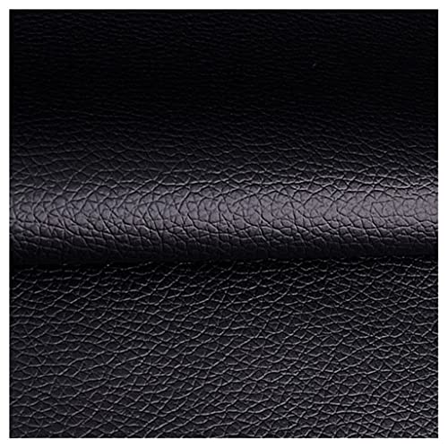 Möbelstoff Premium Bezugsstoff Zum PU Kunstleder 140 X100 cm ， Kunstleder Stoff Polster Handwerk DIY Nähen Sofa Handtasche Auto Futter Autositz ， Mehrfarbig(Black,1.4X10m) von Generic