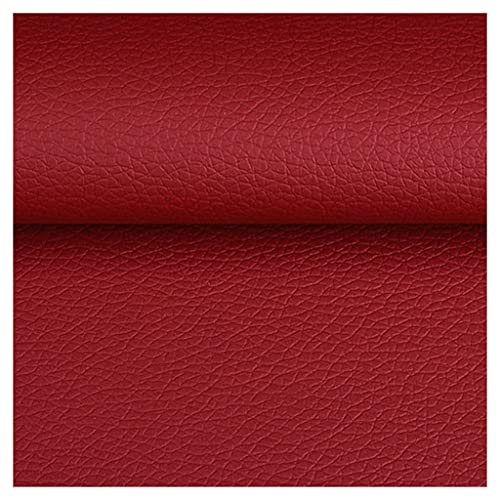 Möbelstoff Premium Bezugsstoff Zum PU Kunstleder 140 X100 cm ， Kunstleder Stoff Polster Handwerk DIY Nähen Sofa Handtasche Auto Futter Autositz ， Mehrfarbig(Crimson,1.4X10m) von Generic