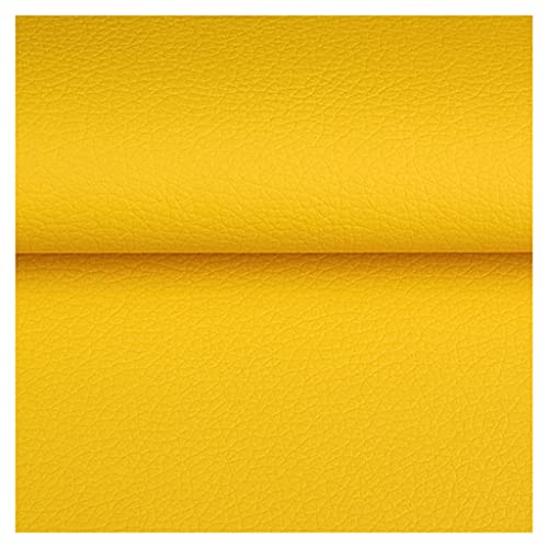 Möbelstoff Premium Bezugsstoff Zum PU Kunstleder 140 X100 cm ， Kunstleder Stoff Polster Handwerk DIY Nähen Sofa Handtasche Auto Futter Autositz ， Mehrfarbig(Yellow,1.4X10m) von Generic