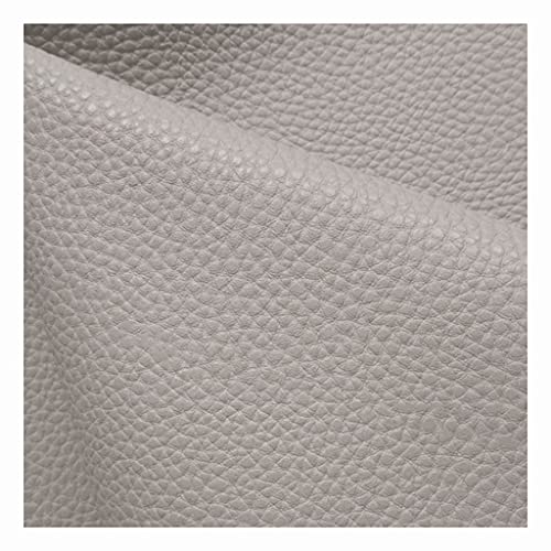 Möbelstoff Premium Bezugsstoff Zum PU Stoff Leder 140 X 100 Cm, Kunstleder Material Polster Handwerk DIY Nähen Sofa Handtasche Autositz Dekorationen(Beige gray,1.4x5m) von Generic