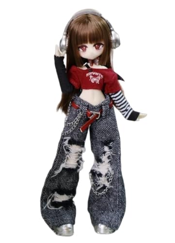 Momotale BJD Puppe,1/8 MJD SD Puppen 9.44 Inch Ball Gelenkpuppe Spielzeug Fullset Art Collection DIY Spielzeuge mit Full Set Kleidung Schuhe Perücke Kosmetik für 15+ Jahre alt(Brown) von Generic