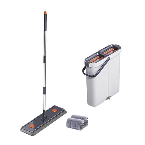 Mopp- und Eimer-Set mit langem Griff, Hartbodenmopp für Fenster, Zuhause, Hartholz Mopp- und Eimer-Set mit langem Griff, Hartbodenmopp für Fenster, Zuhause, Hartholz von Generic