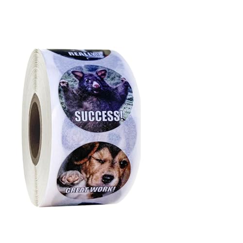 Motivationsaufkleber für Kinder - Vorschulbelohnungsaufkleber, Trendy Meme Aufkleber | 500PCS/Rolle Cartoon Animals Motivationsaufkleber für Schüler, 1 Zoll Trendy Animal Meme Toys Aufkleber, Affirmat Motivationsaufkleber für Kinder - Vorschulbelohnungsaufkleber, Trendy Meme Aufkleber | 500PCS/Rolle Cartoon Animals Motivationsaufkleber für Schüler, 1 Zoll Trendy Animal Meme Toys Aufkleber, Affirmat von Generic