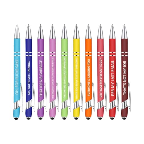 Motivationsstifte, ermutigende Stifte, kreativer Kugelschreiber aus Metall, kreativ, für Erwachsene und Schüler, 10 x lustiger Motivationsstift für sanftes Schreiben Motivationsstifte, ermutigende Stifte, kreativer Kugelschreiber aus Metall, kreativ, für Erwachsene und Schüler, 10 x lustiger Motivationsstift für sanftes Schreiben von Generic