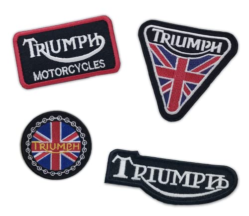 Motorrad Triumph Biker Union Jack Jeans Jacke Kleidung bügeln oder aufnähen bestickte Patches Set von Generic
