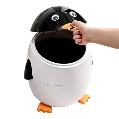 Mülleimer mit Pinguin-Motiv – Schlafzimmer-Mülleimer, Küchen-Mülleimer | Niedlicher Doppelfass-Mülleimer für den Innenbereich mit Deckel, Kinderzimmer-Pinguin-Mülleimer für Kinderzimmer, Schlafzimmer, Mülleimer mit Pinguin-Motiv – Schlafzimmer-Mülleimer, Küchen-Mülleimer | Niedlicher Doppelfass-Mülleimer für den Innenbereich mit Deckel, Kinderzimmer-Pinguin-Mülleimer für Kinderzimmer, Schlafzimmer, von Generic