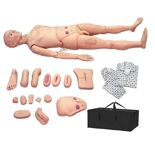 Multifunktionale Kombinationspflegepuppe, 170 cm lebensgroßer Patientenpflegesimulator für Studenten, Pflegepuppe, mediz von Generic