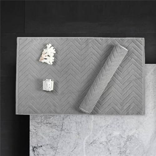 Multifunktionales Bodentuch Club Home Badezimmer Baumwollgarn Jacquard Fußbodentuchmatte Weiche saugfähige Matte, Seeblau, 50 cm x 80 cm von Generic