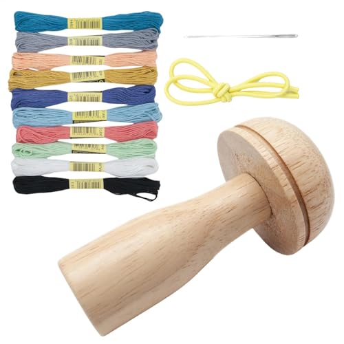 Mushroom Darner Sockenwagen-Set mit Faden und elastischem Armband von Mushroom Darner Nadel Patch Löcher Mushroom Darner Sockenwagen-Set mit Faden und elastischem Armband von Mushroom Darner Nadel Patch Löcher von Generic