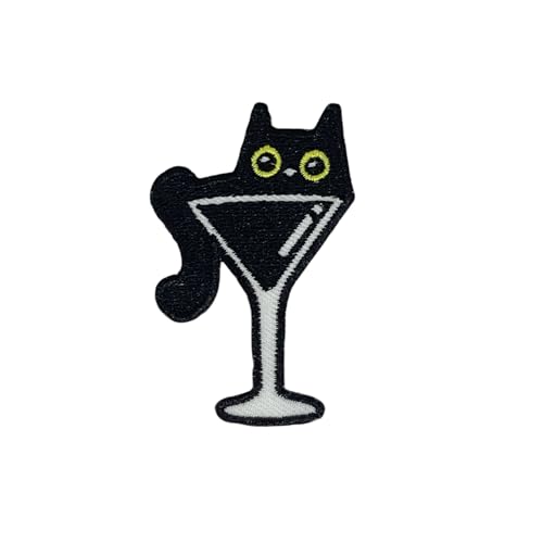 NH Cocktail-Katzen-Aufnäher zum Aufbügeln – Stickerei Applikation Patches für Dekoration NH Cocktail-Katzen-Aufnäher zum Aufbügeln – Stickerei Applikation Patches für Dekoration von Generic