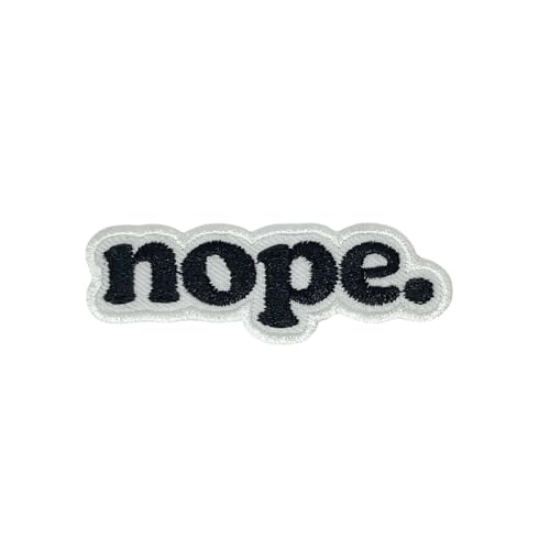 NH Nope Aufnäher zum Aufbügeln – Stickapplikation für Dekoration von Generic