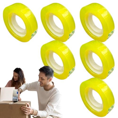 Nachfüllrollen für Schreibwaren, Nachfüllpackungen aus transparentem Klebeband, 6 Rollen – transparentes Klebeband für Schreibwaren für Zuhause und Büro mit Finish von Generic