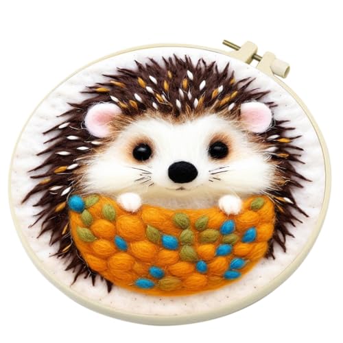 Nadelfilz-Set - Cartoon-Woll-Stickerei-Kit, Filz-Set für Anfänger, Filzzubehör für Weihnachten, handgefertigt, Nadelfilz-Set mit Cor von Generic
