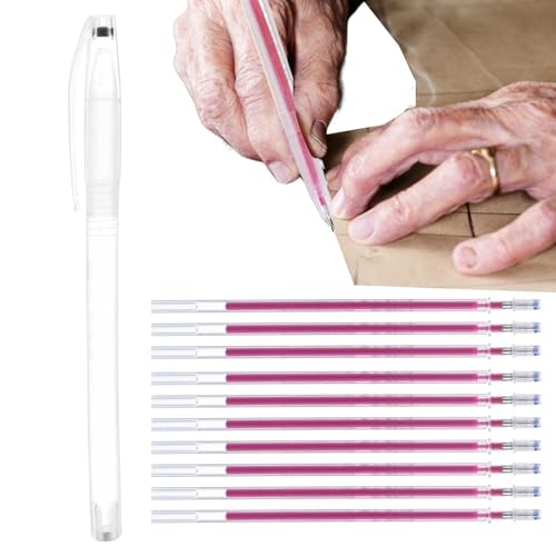 Nähen Verschwindender Markierstift - Stickstift Stoff Mit 10 Füllungen | Verschwindender Stift Hohe Temperatur Nähen Löschbarer Tintenstift, Set Textmarker Für Stoffe von Generic