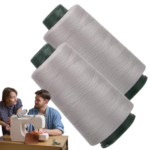 Nähgarn für Kleidung, Polyester-Nähgarn, 2200 Meter, 2 Spulen Overlock, Polsterzubehör 40/2 Hochgeschwindigkeitsgarn für Stoffreparatur von Generic