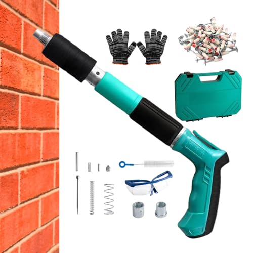 Nagelstift-Set, Getriebe Nägler | Betonnagel tragbar mit Nägel,Nageltacker, leistungsstarkes, genaues Set für Tischlerei, Wandnagler Nagelstift-Set, Getriebe Nägler | Betonnagel tragbar mit Nägel,Nageltacker, leistungsstarkes, genaues Set für Tischlerei, Wandnagler von Generic