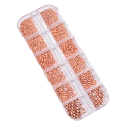 Nail Pearls - Perlen für Nägel Nieten für Nägel Größe 3D in einer kleinen Maniküre Silber Gold Gold Kaviar Schmuck Dekorationen von Generic