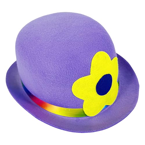 Narrenhut Für Erwachsene,Blumenmuster Clownhut mit Flacher Krone | Praktische Clown Zubehöre Für Zuhause Festivals Cosplay Kostüme Auftritte Narrenhut Für Erwachsene,Blumenmuster Clownhut mit Flacher Krone | Praktische Clown Zubehöre Für Zuhause Festivals Cosplay Kostüme Auftritte von Generic