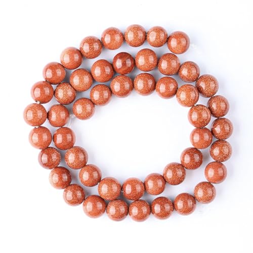Natürliche Sandsteinperlen für Schmuckherstellung, Armband, DIY, C, 10 mm (37–40 Stück) von Generic