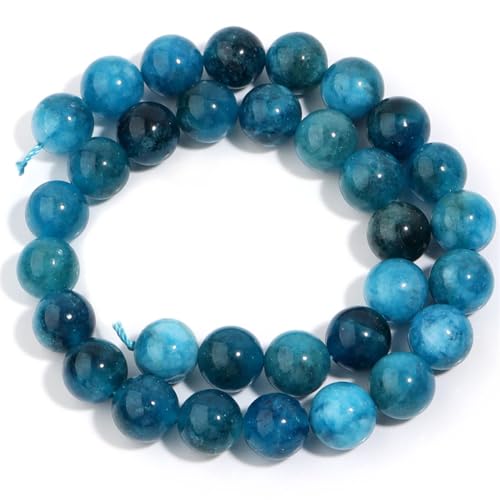 Natürliche Steinperlen, rund, lose Abstandshalter, Perlen für selbstgemachte Armbänder, Charms, Schmuckherstellung, Perlen, 12 mm, 32 Stück von Generic
