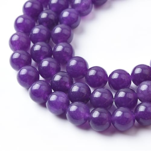 Natürliche weiße Jade-gebackene Farboptimierung, Amethyst-Perlen, ca. 6 mm, 60 Körnungen pro Vertrag, die verwendet werden können, um modische DIY-Armbänder, Halsketten und Ohrringe herzustellen. von Generic