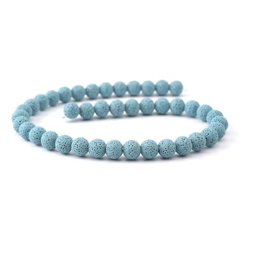 Natürlicher Vulkan-Lavastein, rund, lose Perlen, Los, für Schmuckherstellung, DIY-Armbänder, Blau, 16 mm, 22 Perlen Natürlicher Vulkan-Lavastein, rund, lose Perlen, Los, für Schmuckherstellung, DIY-Armbänder, Blau, 16 mm, 22 Perlen von Generic