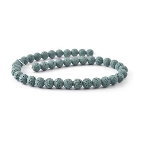 Natürlicher Vulkan-Lavastein, rund, lose Perlen, Los, für Schmuckherstellung, DIY-Armbänder, C, 16 mm, 22 Perlen von Generic