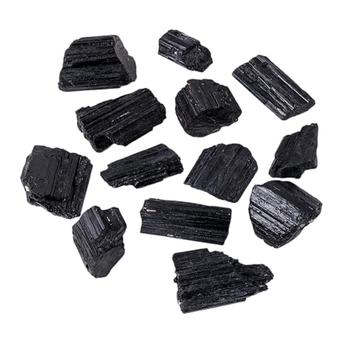 Natürliches Mineralschwarz, natürlicher schwarzer Stein | Natürliche schwarze Mineral-Statue von,Neuheit Tischdekoration Fels-Sammlung für Bücherregal, Nachttisch von Generic
