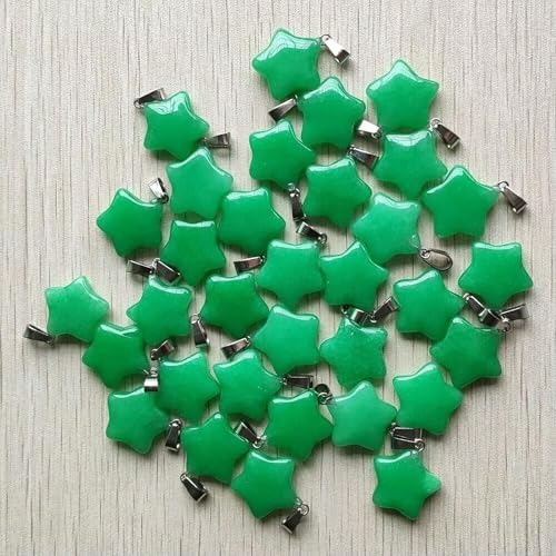 Naturstein Malaysische Jade 50 Stück Stern Anhänger Perle für DIY Schmuckherstellung 20mm Naturstein Malaysische Jade 50 Stück Stern Anhänger Perle für DIY Schmuckherstellung 20mm von Generic