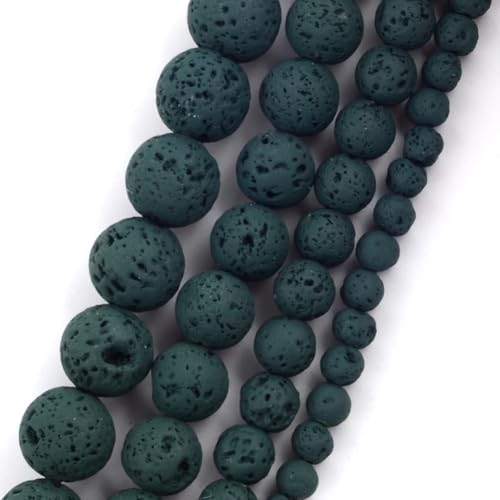 Natursteinperlen, 4–10 mm, Mischung aus Vulkangestein, Lava, Gummi, rund, lose Perlen für Schmuckherstellung, dunkel, GN8, 10 mm Natursteinperlen, 4–10 mm, Mischung aus Vulkangestein, Lava, Gummi, rund, lose Perlen für Schmuckherstellung, dunkel, GN8, 10 mm von Generic