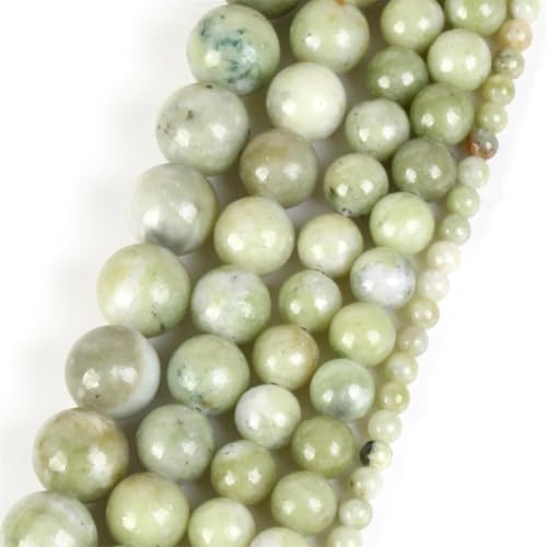 Natursteinperlen, GN8, Jadeperlen, rund, lose Perlen für Armbänder, Halsketten, GN8, ca. 12 mm, 4–12 mm, 30 Stück Natursteinperlen, GN8, Jadeperlen, rund, lose Perlen für Armbänder, Halsketten, GN8, ca. 12 mm, 4–12 mm, 30 Stück von Generic