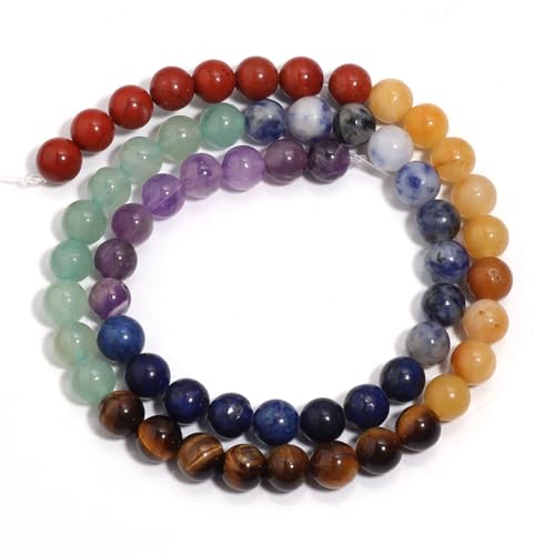 Natursteinperlen, rund, lose Perlen für Schmuckherstellung, DIY, Halsketten, Armbänder, Zubehör, 6 mm, 55 Stück, 35–80 Stück Natursteinperlen, rund, lose Perlen für Schmuckherstellung, DIY, Halsketten, Armbänder, Zubehör, 6 mm, 55 Stück, 35–80 Stück von Generic